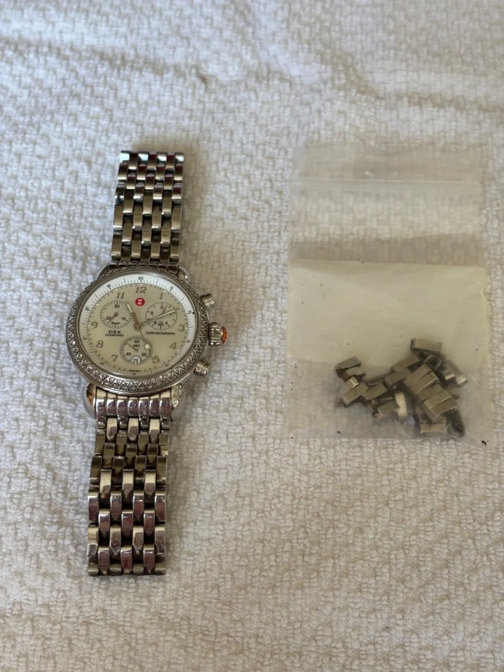 Authentic MICHELE CSX Diamond Chronograph Watch – Swiss Made